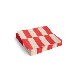 HAY Pattern Napkins-Set of 20 Lunch-Off-white and red
