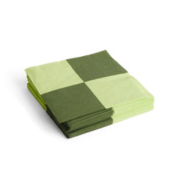 HAY Pattern Napkins-Set of 20 Dinner-Light green and dusty green L check
