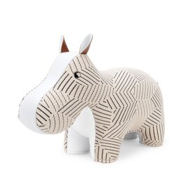 Zuny Zuny Bookend, 1kg, Hippo K-Razzle D, white