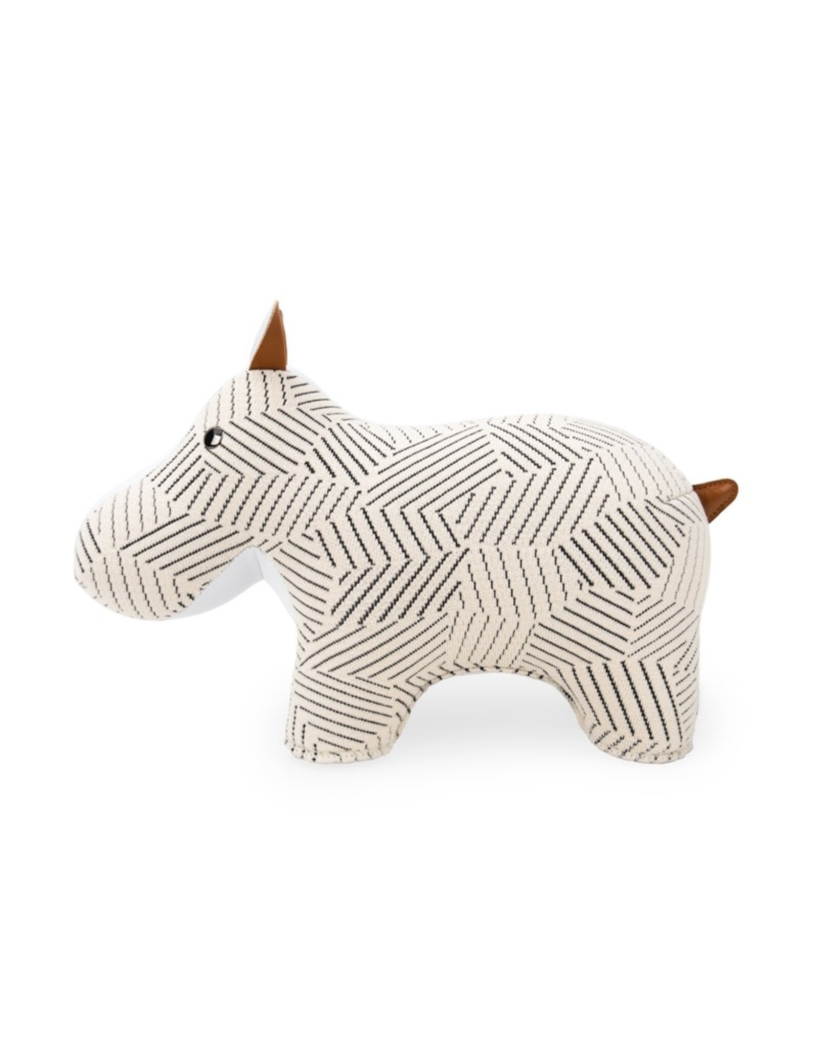 Zuny Zuny Bookend, 1kg, Hippo K-Razzle D, white