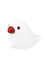 Zuny Zuny Paperweight, 0.25kg, Java Sparrow, white & red