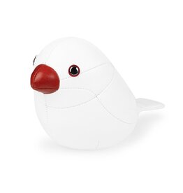 Zuny Zuny Paperweight, 0.25kg, Java Sparrow, white & red