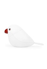 Zuny Zuny Paperweight, 0.25kg, Java Sparrow, white & red