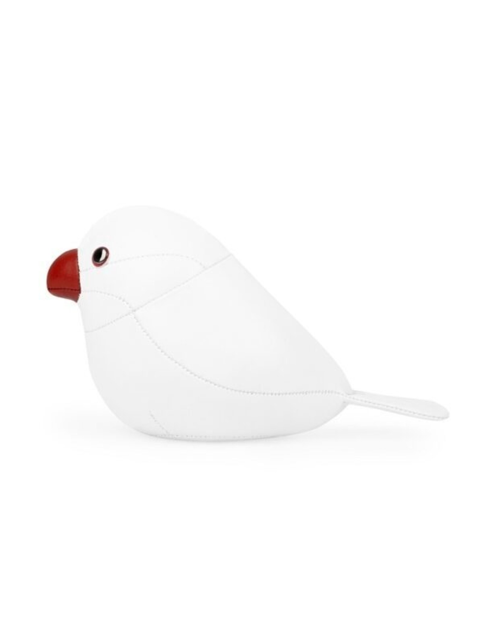 Zuny Zuny Paperweight, 0.25kg, Java Sparrow, white & red
