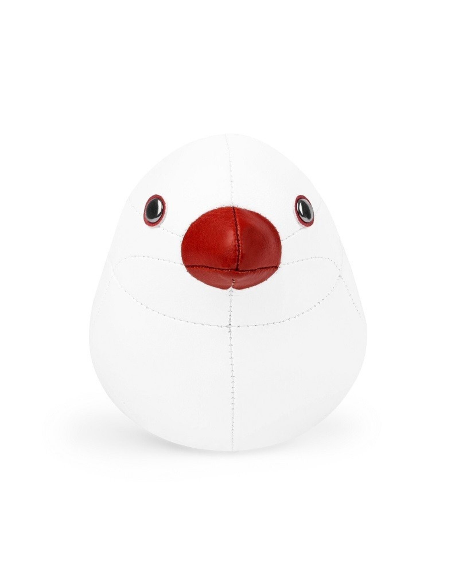 Zuny Zuny Paperweight, 0.25kg, Java Sparrow, white & red