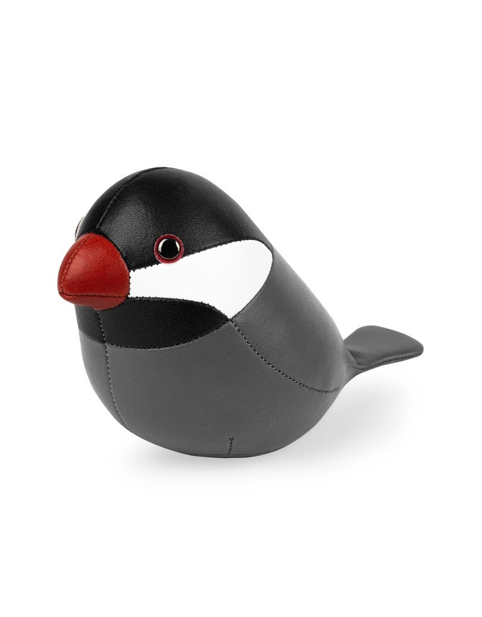 Zuny Zuny Paperweight, 0.25kg, Java Sparrow, grey & black