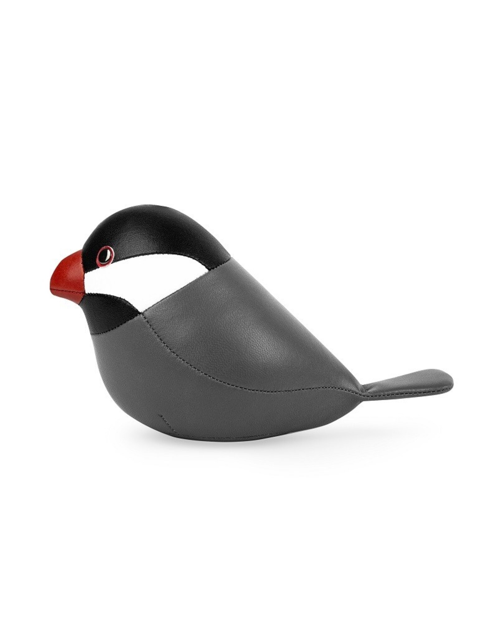 Zuny Zuny Paperweight, 0.25kg, Java Sparrow, grey & black