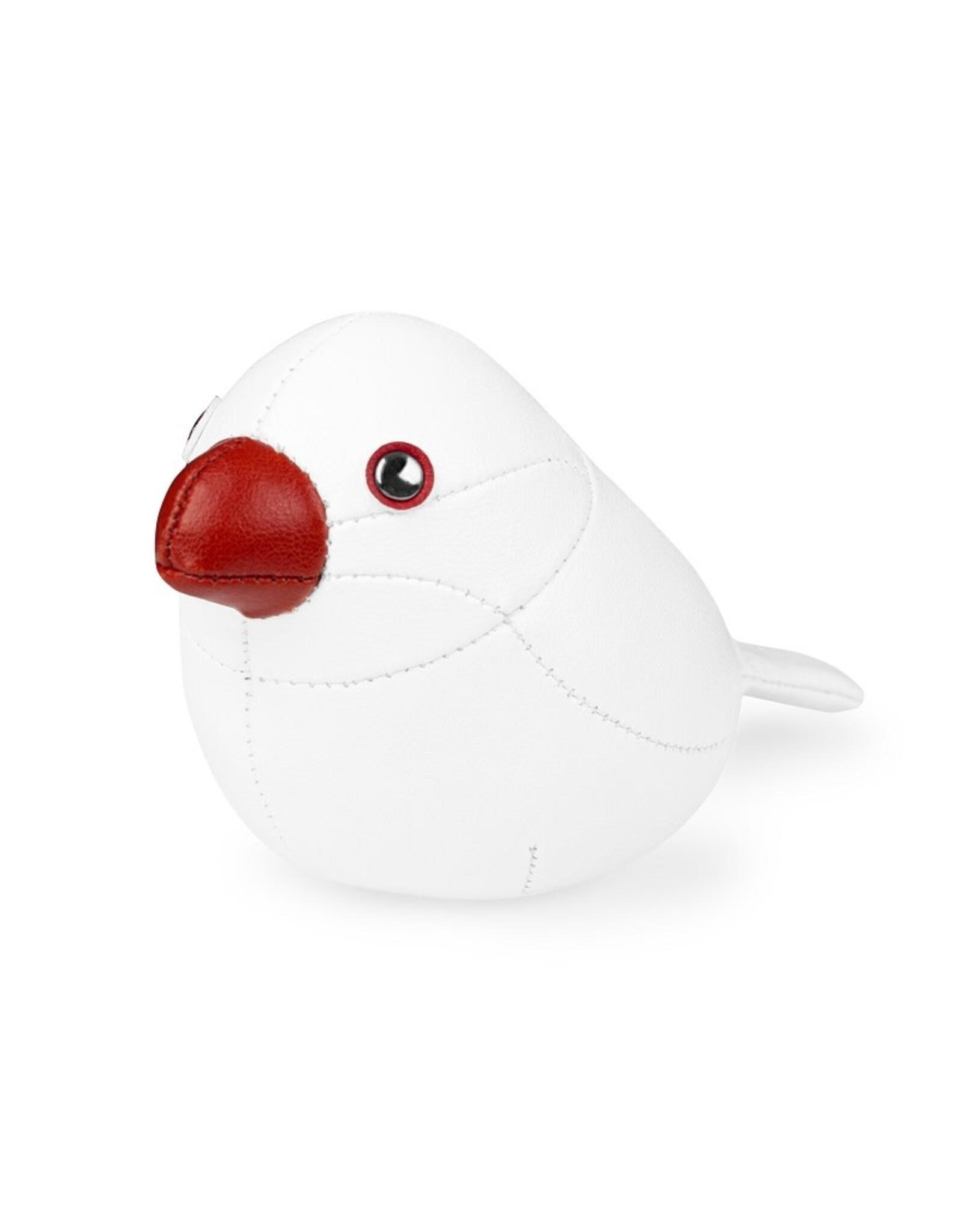 Zuny Zuny Mini Paperweight, 0.12kg, Java Sparrow, white & red