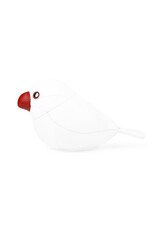 Zuny Zuny Mini Paperweight, 0.12kg, Java Sparrow, white & red