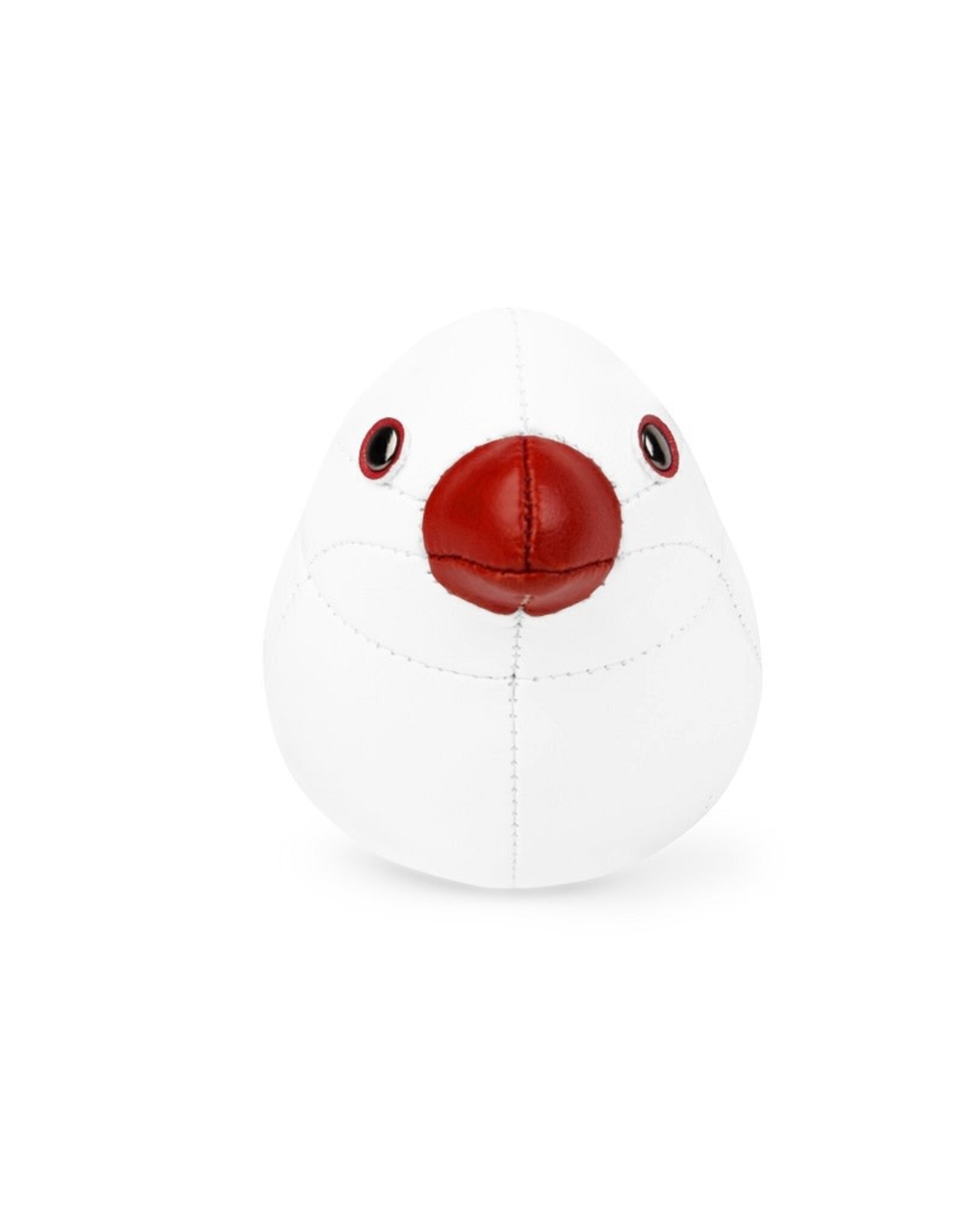 Zuny Zuny Mini Paperweight, 0.12kg, Java Sparrow, white & red