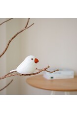 Zuny Zuny Mini Paperweight, 0.12kg, Java Sparrow, white & red