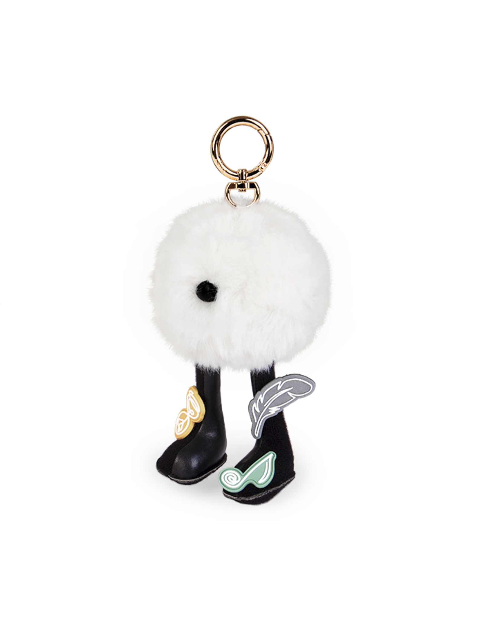 Zuny Zuny Bag Charm, Nyra, white & black velcro