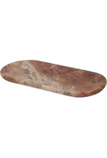 Cutting board oval, marble, pink/rose, 30x15 cm