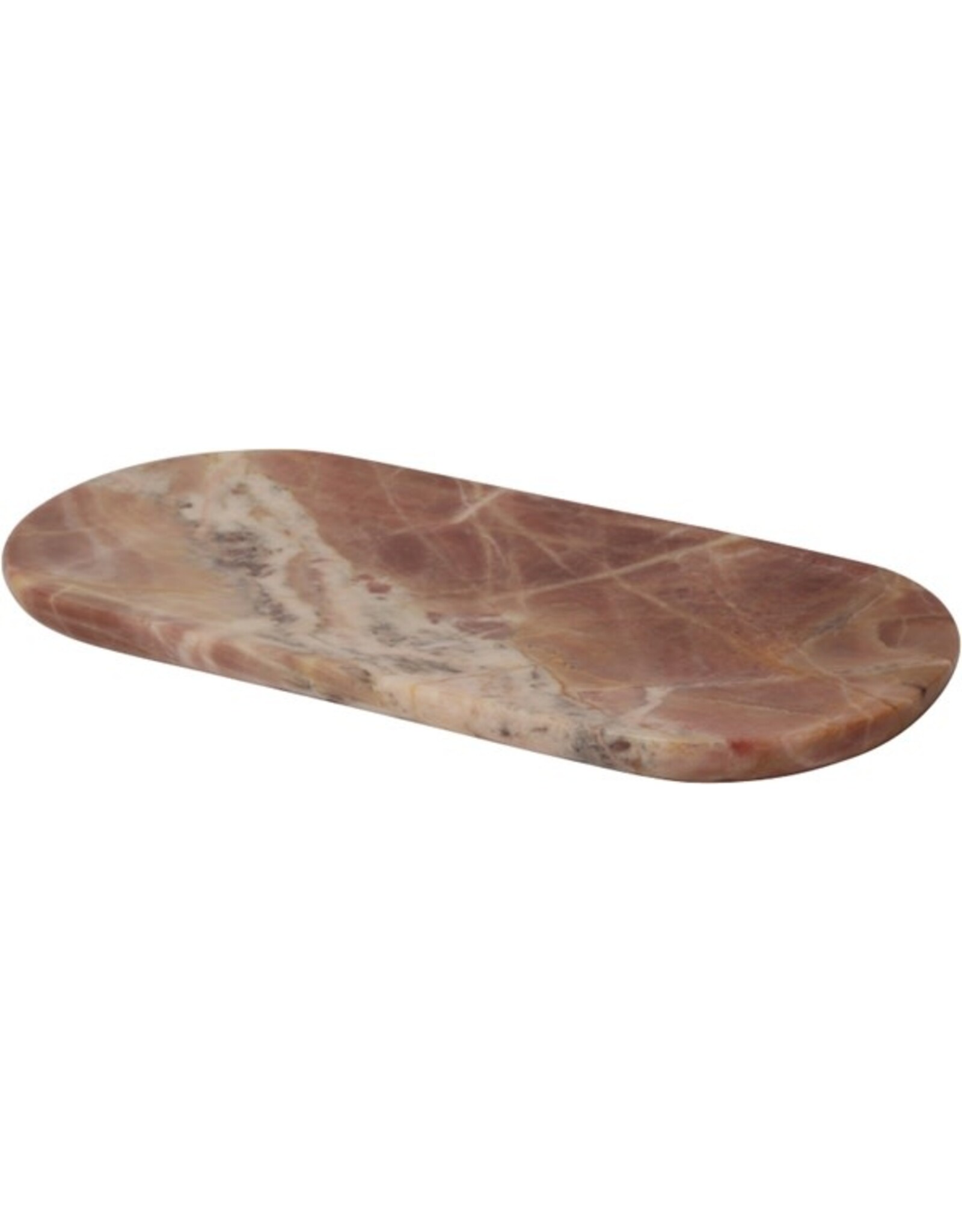 Cutting board oval, marble, pink/rose, 30x15 cm