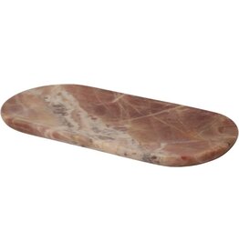 Cutting board oval, marble, pink/rose, 30x15 cm
