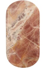 Cutting board oval, marble, pink/rose, 30x15 cm