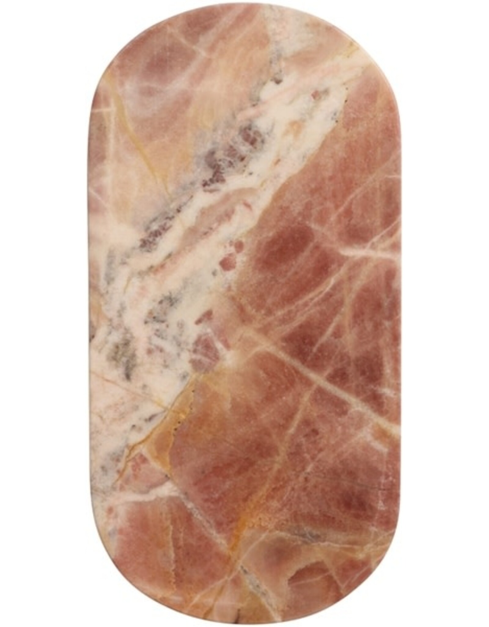 Cutting board oval, marble, pink/rose, 30x15 cm