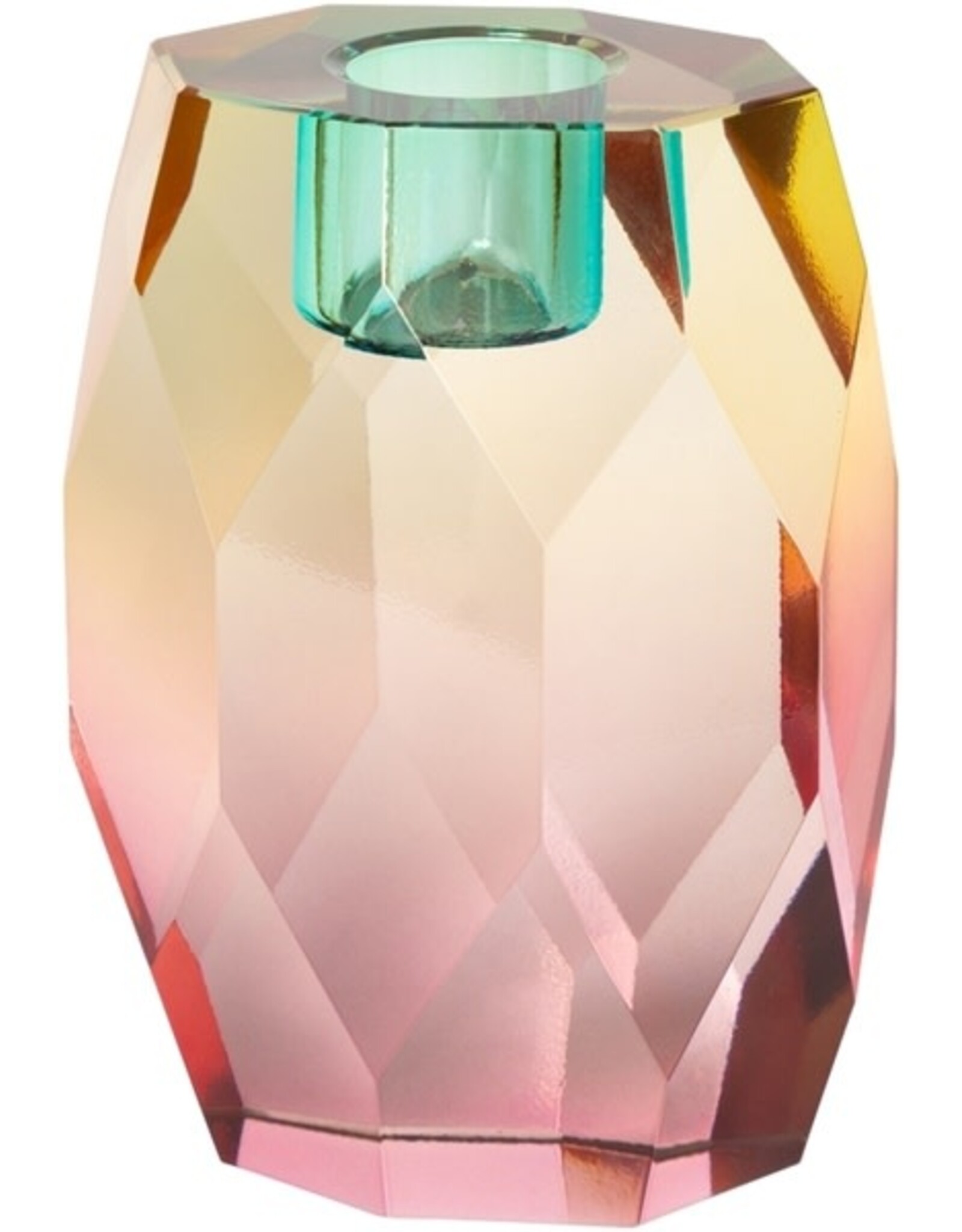 Crystal holder, pink ombre, 10x5x7 cm