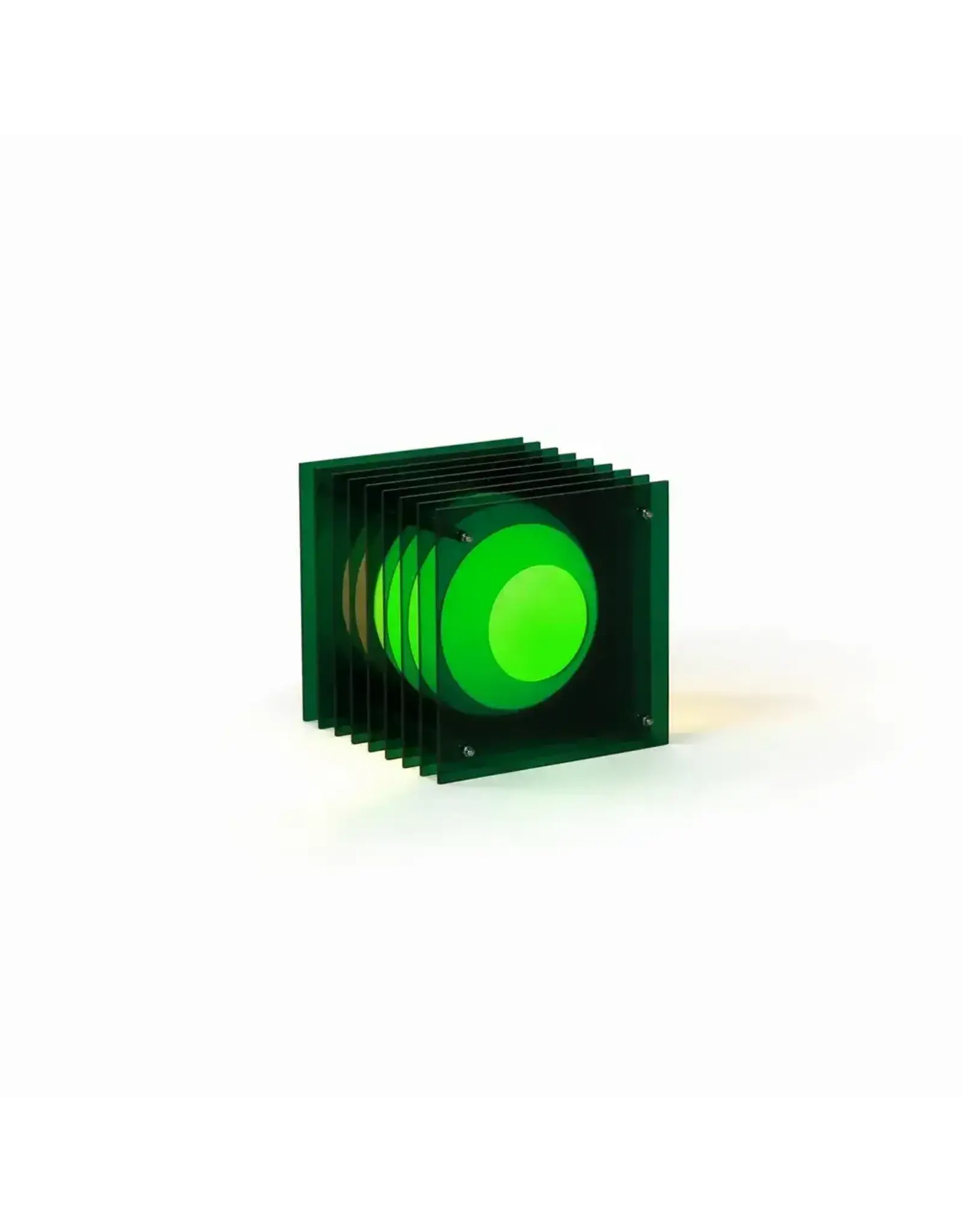 BANG LOP lamp small square in green acrylic