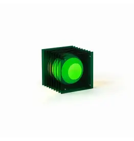 BANG LOP lamp small square in green acrylic
