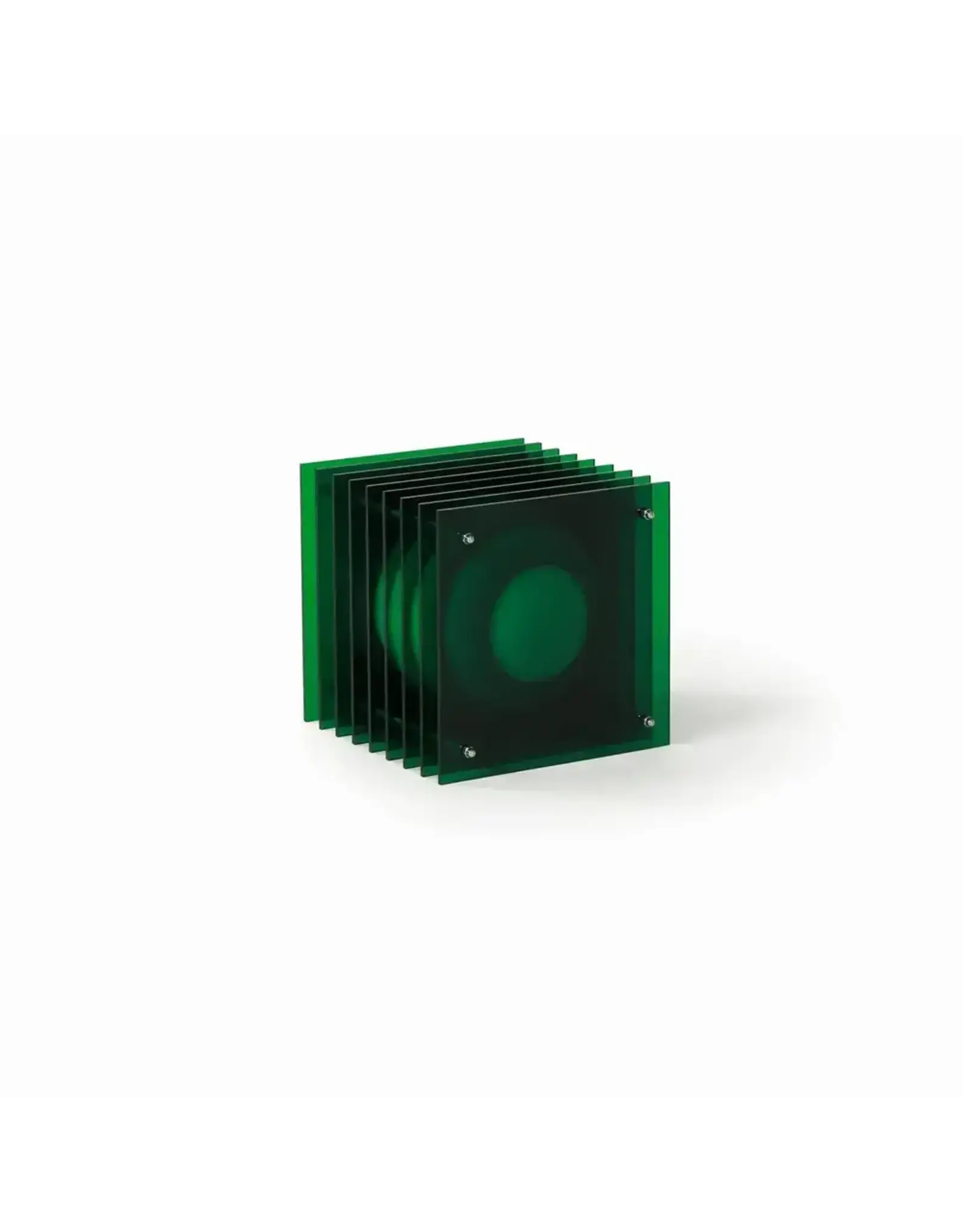 BANG LOP lamp small square in green acrylic