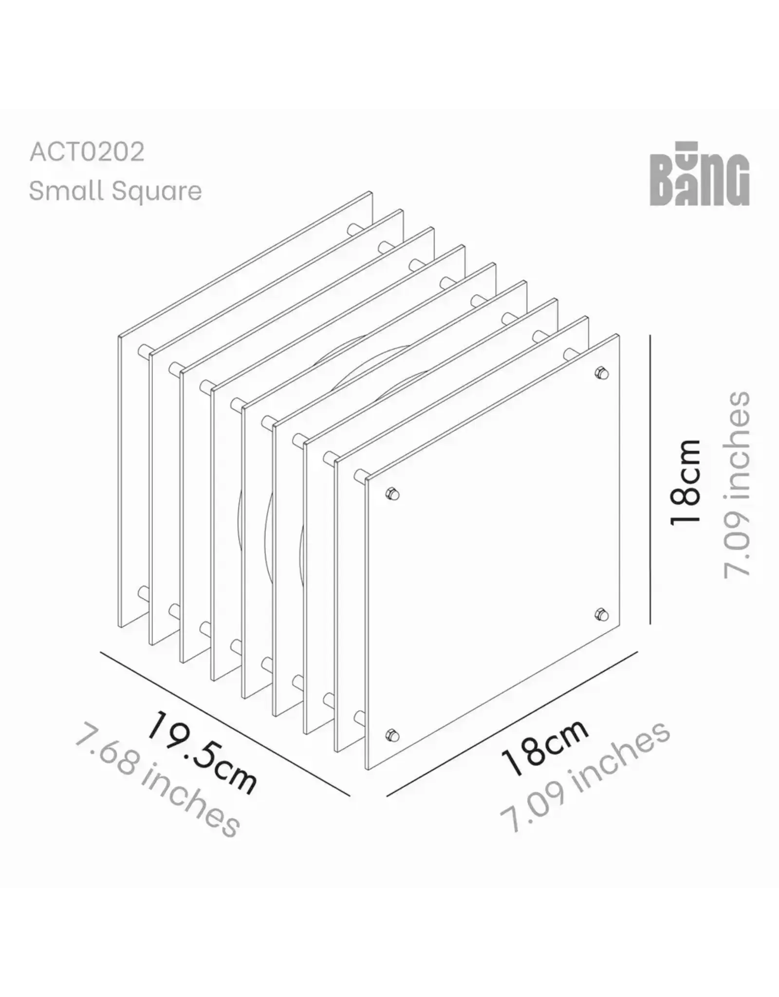 BANG LOP lamp small square in green acrylic