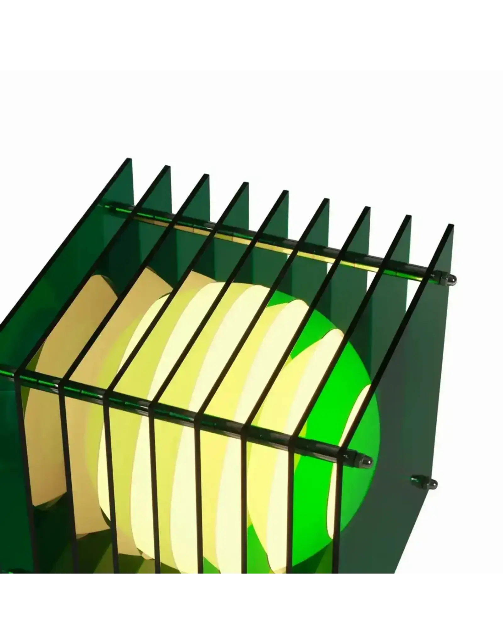 BANG LOP lamp small square in green acrylic
