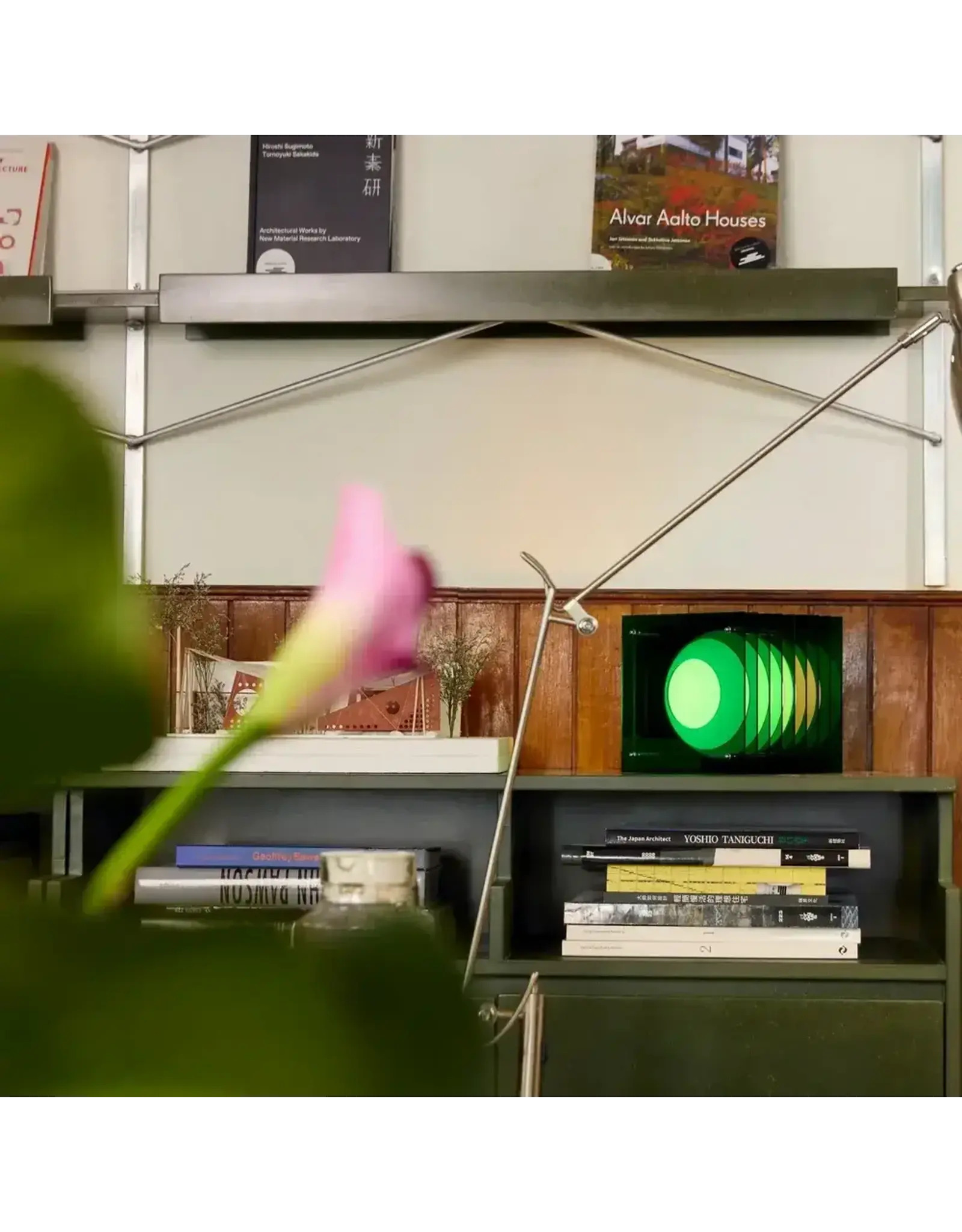 BANG LOP lamp small square in green acrylic