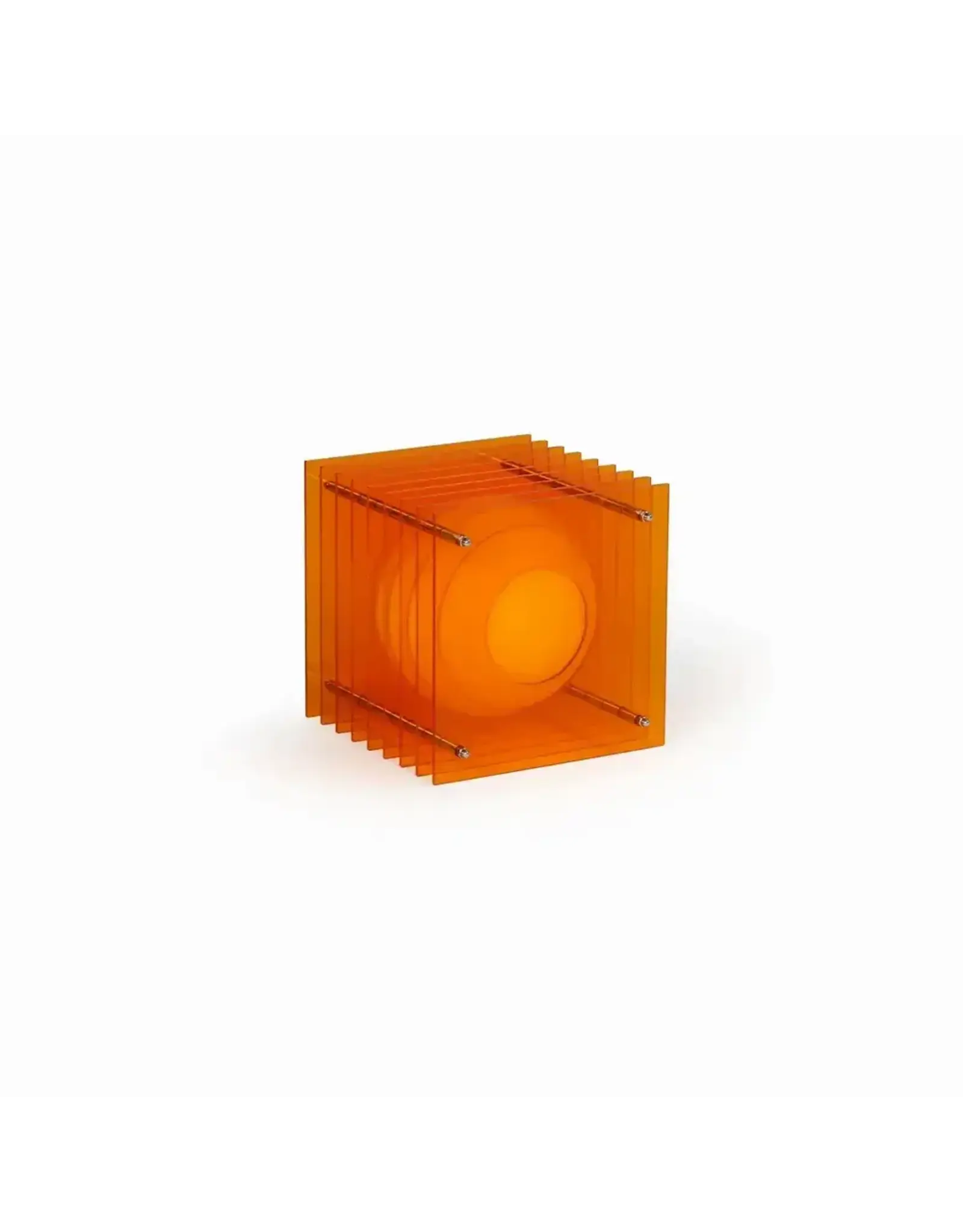 BANG LOP lamp small square in orange acrylic