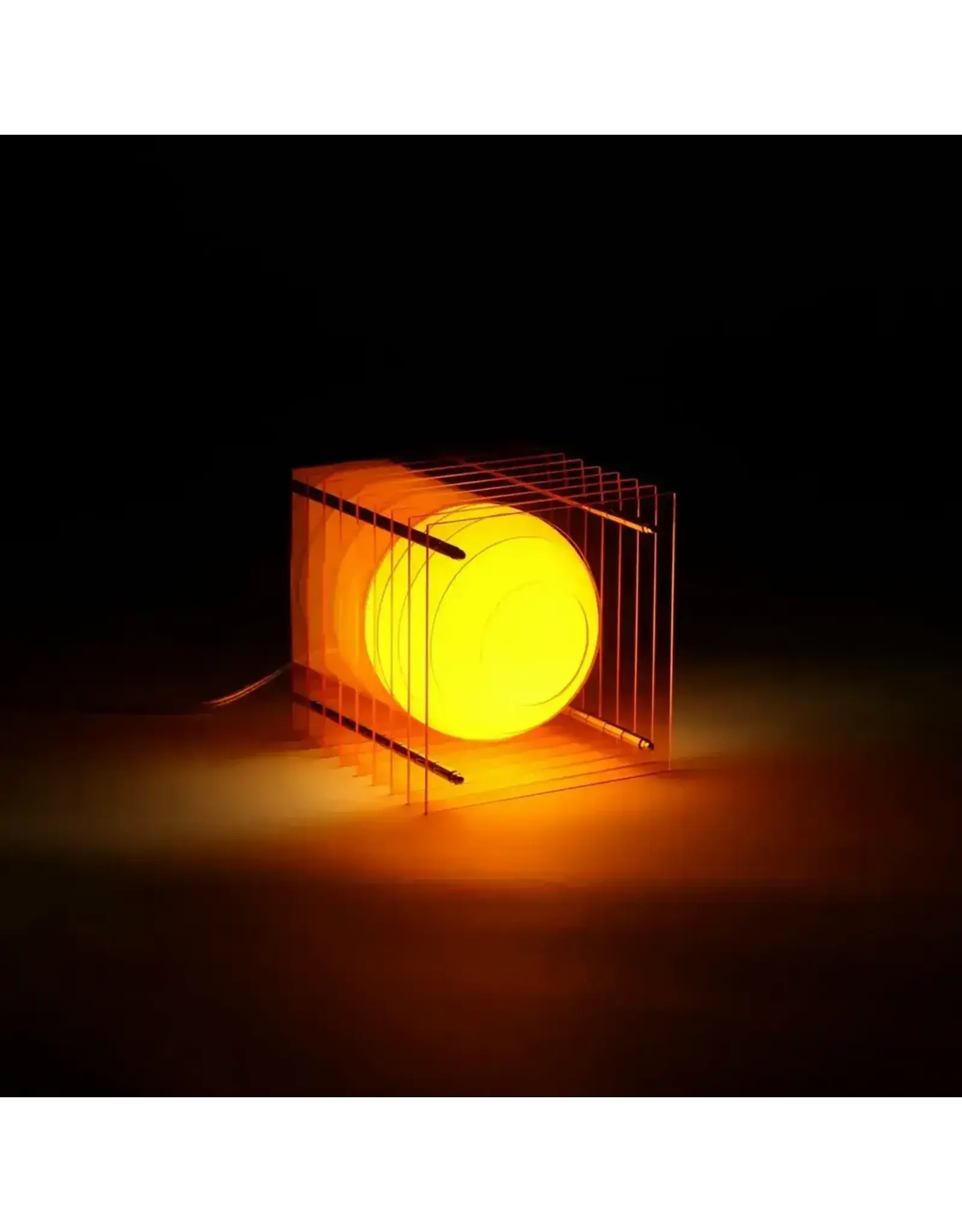 BANG LOP lamp small square in orange acrylic