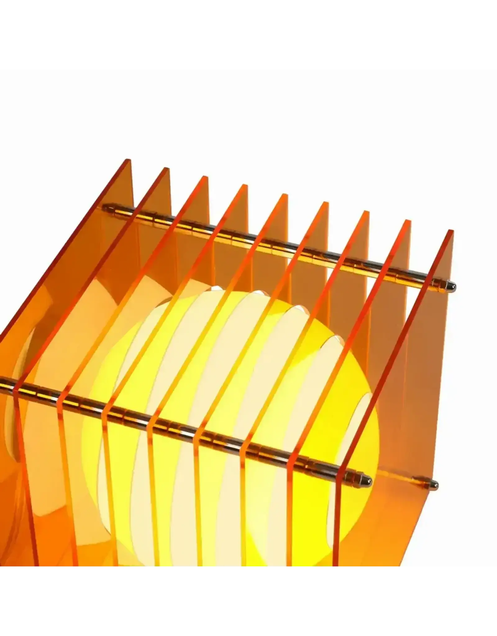 BANG LOP lamp small square in orange acrylic