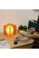 BANG LOP lamp small square in orange acrylic