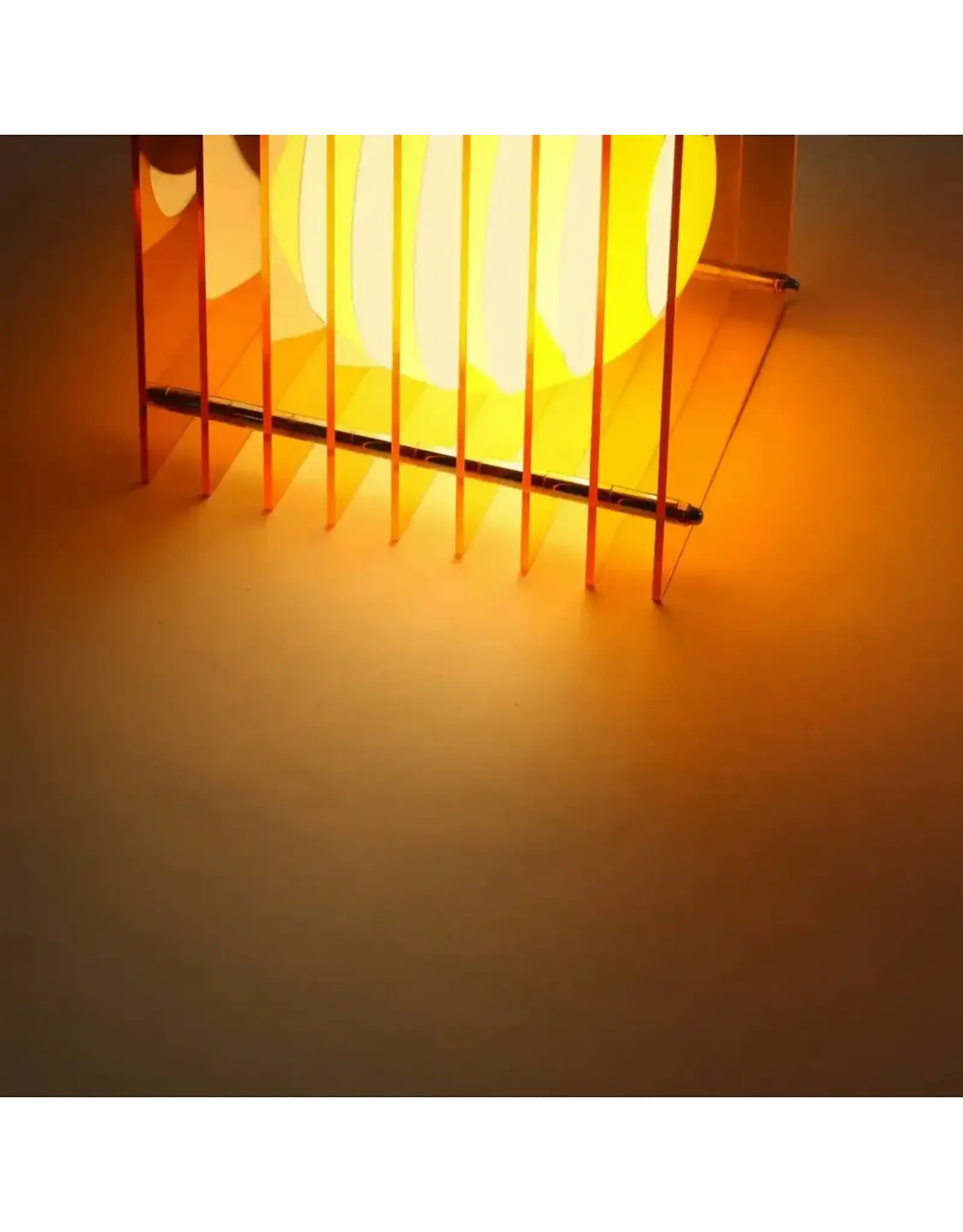 BANG LOP lamp small square in orange acrylic