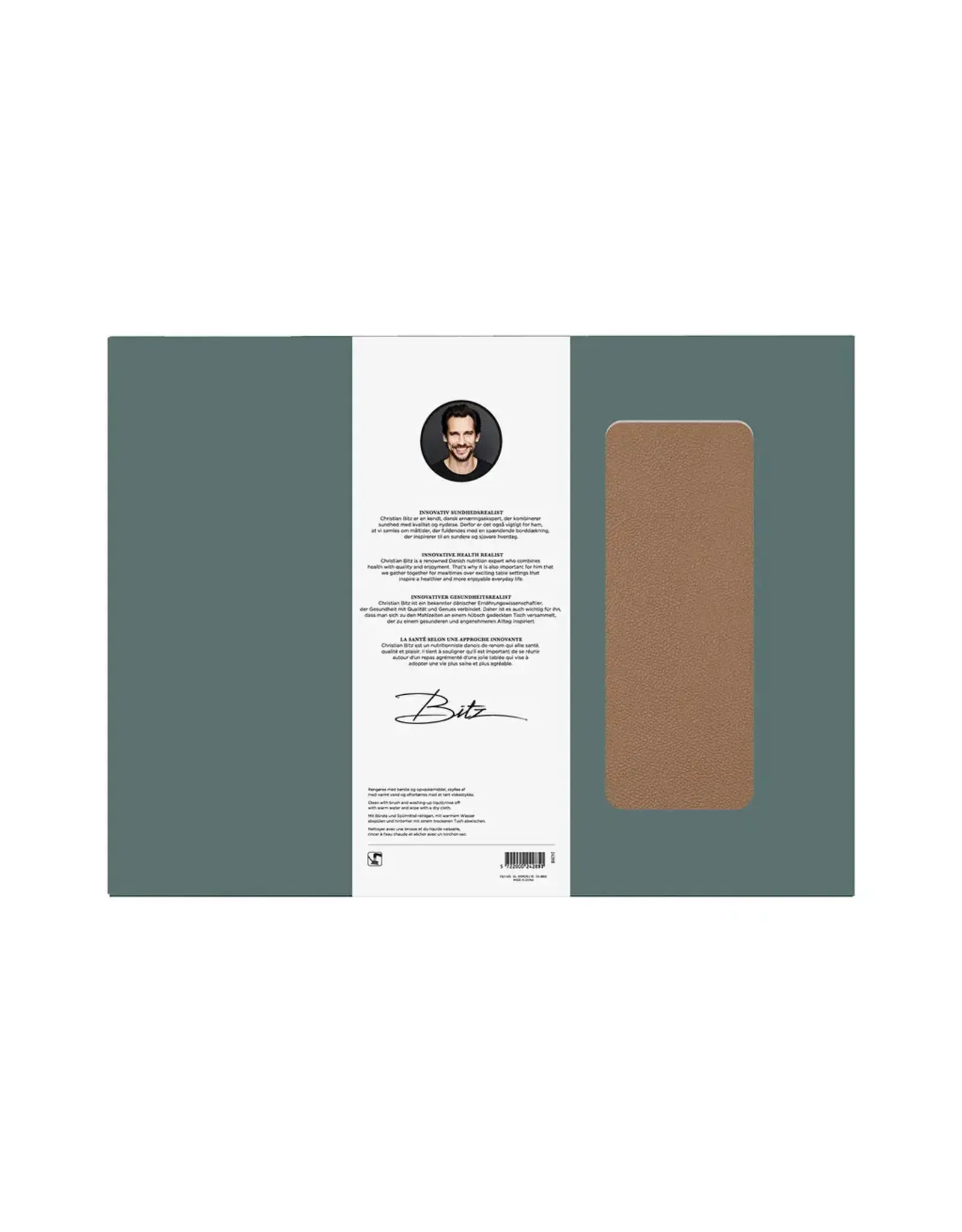 BITZ Placemat 46 x 33cm 4pcs Wood / Titanium