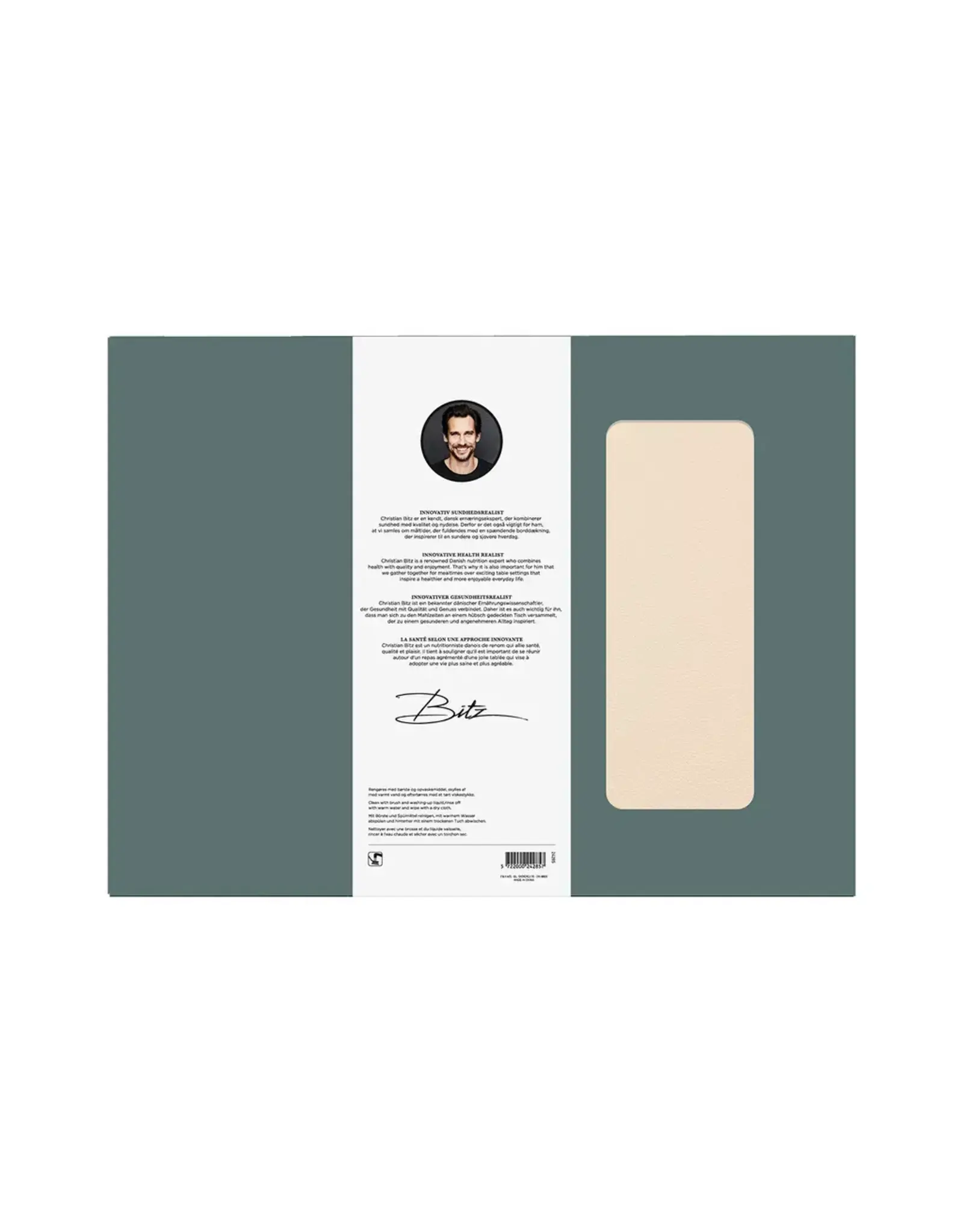 BITZ Placemat 46 x 33cm 4pcs Black / Cream