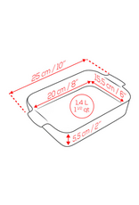Peugeot France Appolia Vierkante  Keramische Ovenschaal Saliegroen 25cm