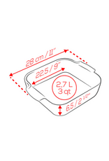 Peugeot France Appolia Vierkante  Keramische Ovenschaal Saliegroen 28cm