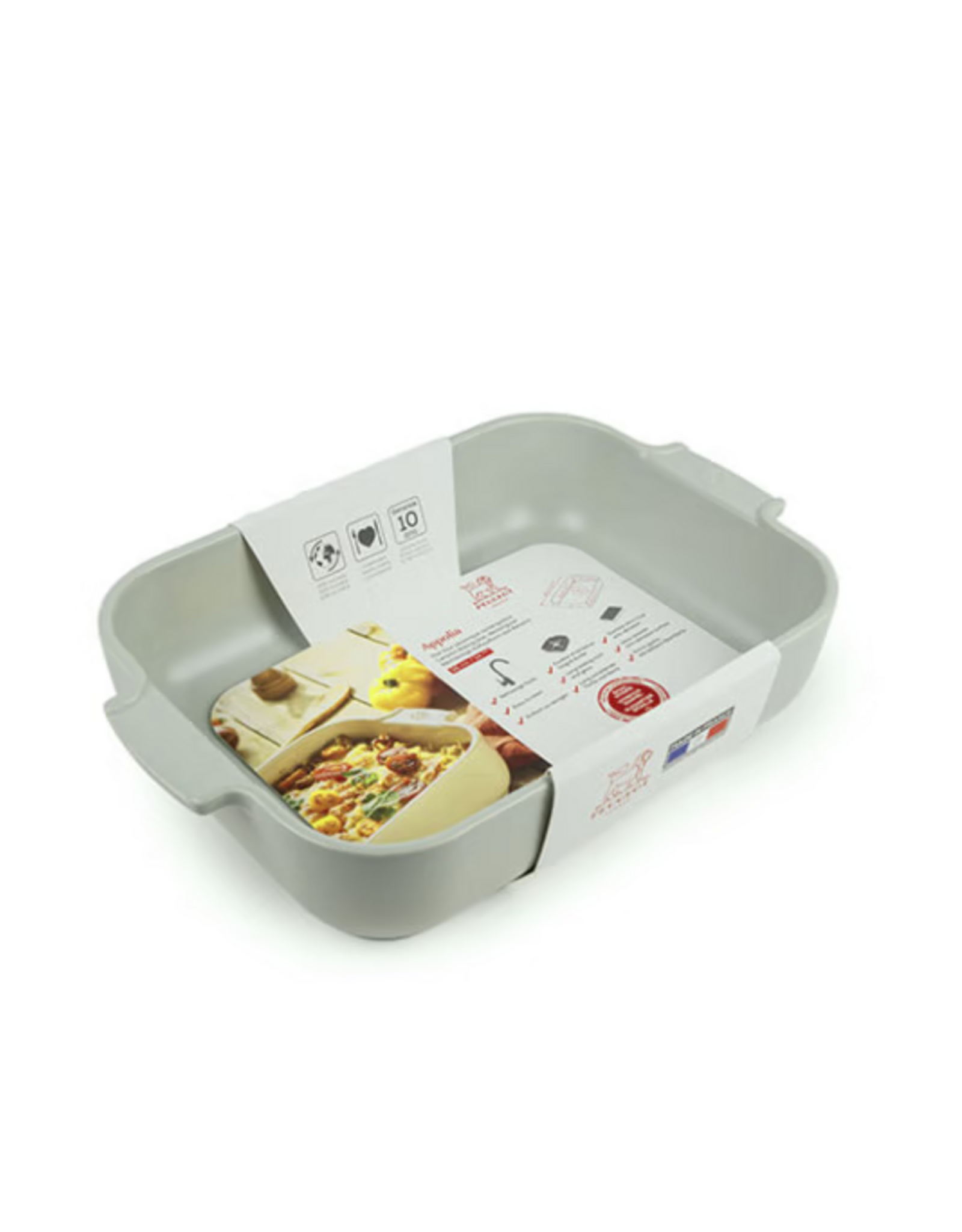 Peugeot France Appolia Vierkante  Keramische Ovenschaal Saliegroen 36cm