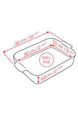 Peugeot France Appolia Vierkante  Keramische Ovenschaal Saliegroen 36cm