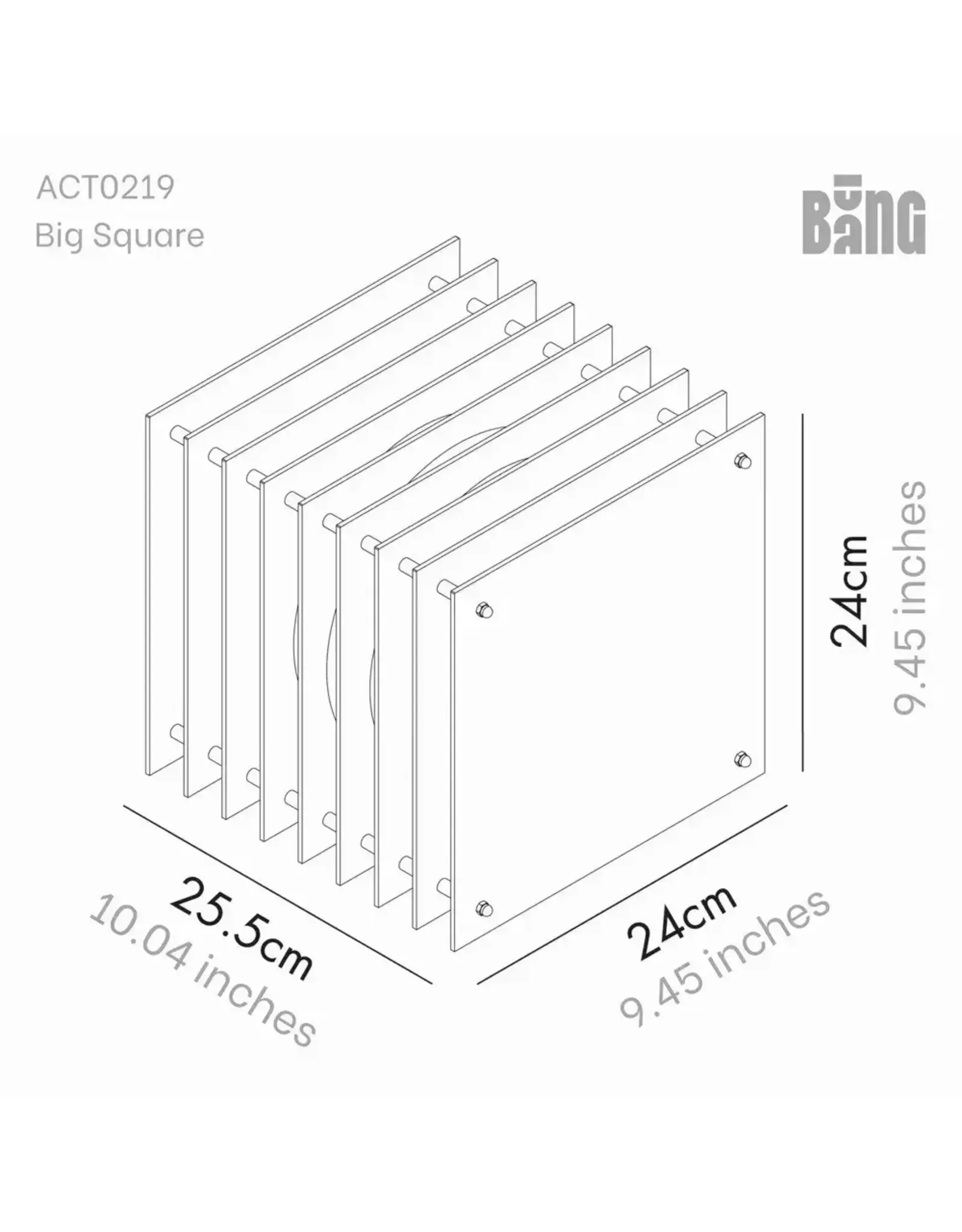 Bang Design LOP lamp big square in blue acrylic