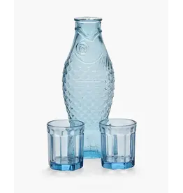 Serax Set Carafe + 2 Glasses M Blue Fish&fish
