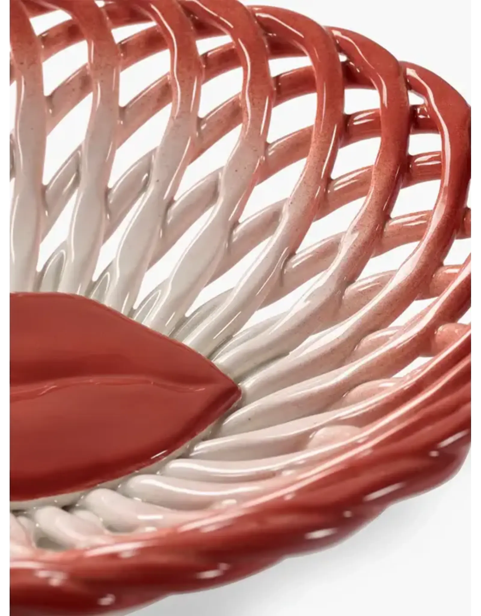 Serax Basket Red White Salvador