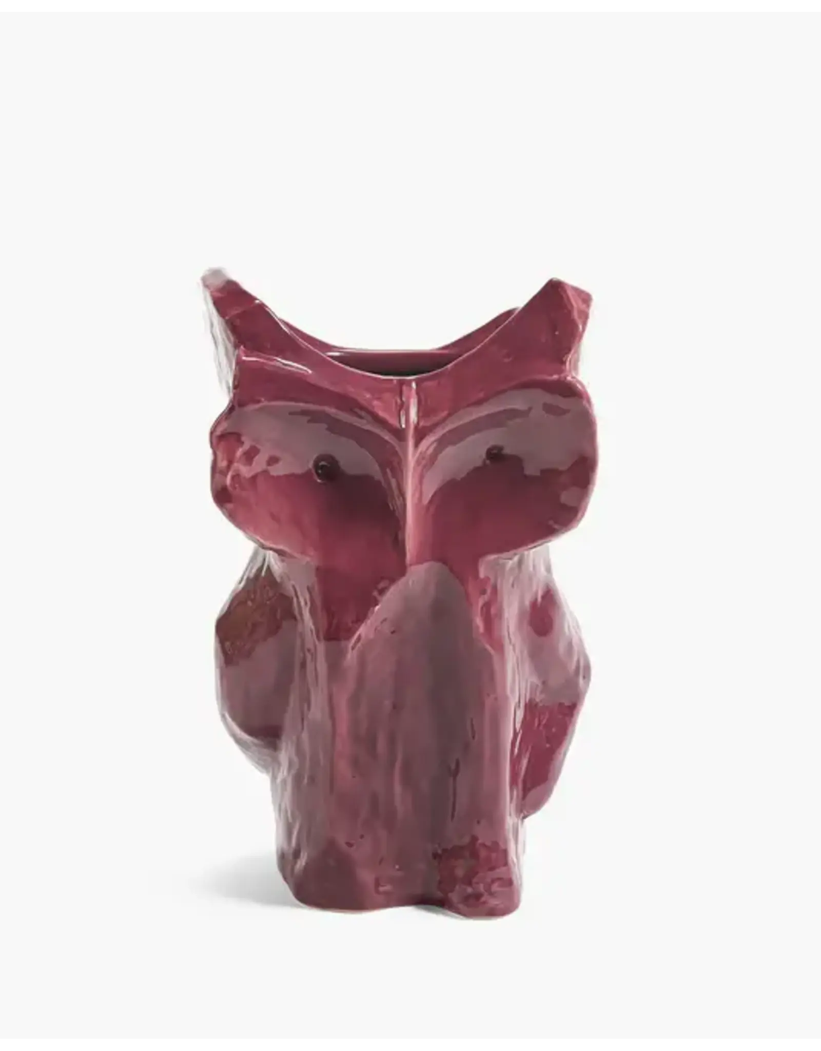 Serax Owl Vase L Aubergine After Midnight