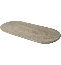 Cutting board oval, black slate, 30x15 cm