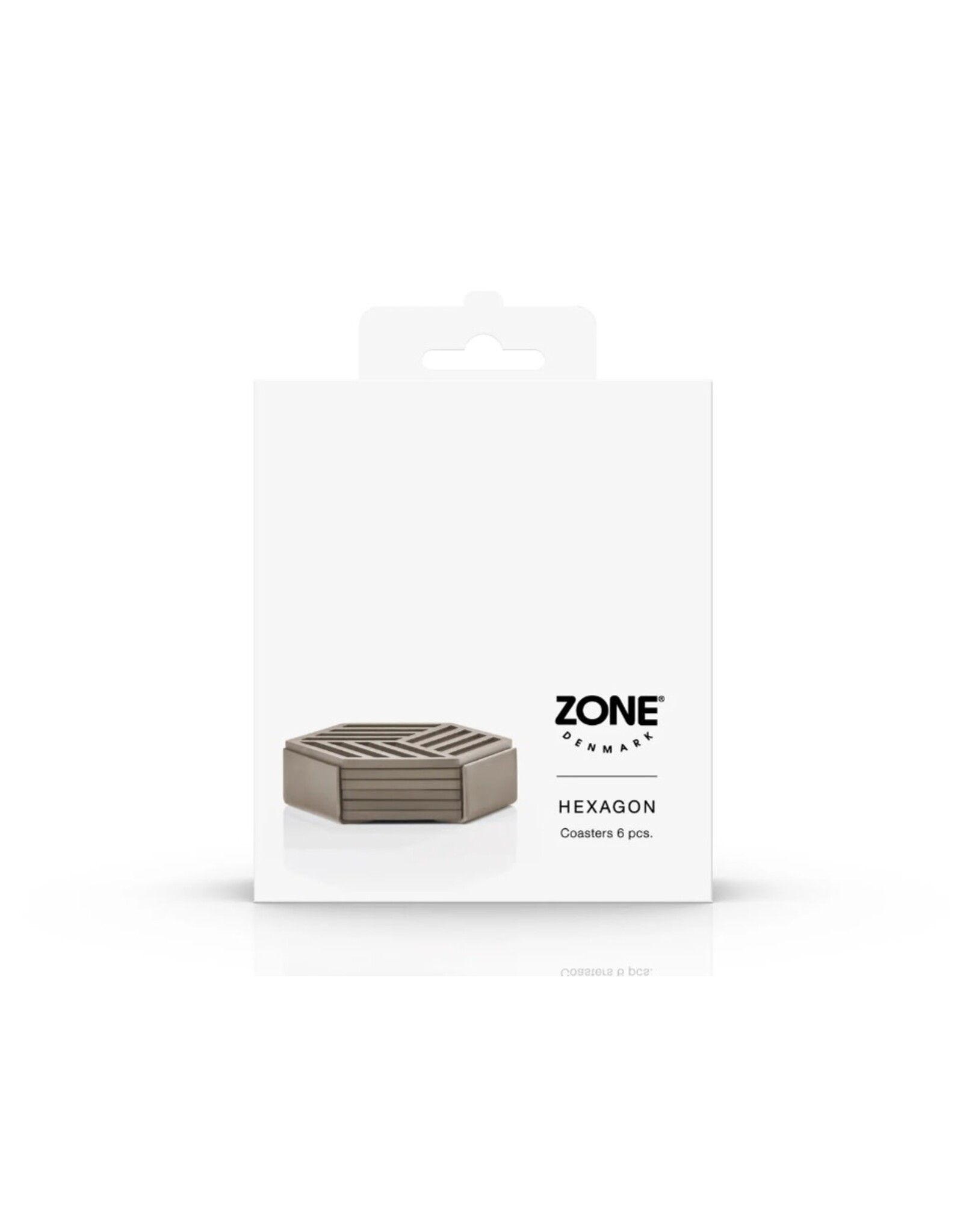 ZONE Denmark Coasters Hexagon 6pcs Taupe
