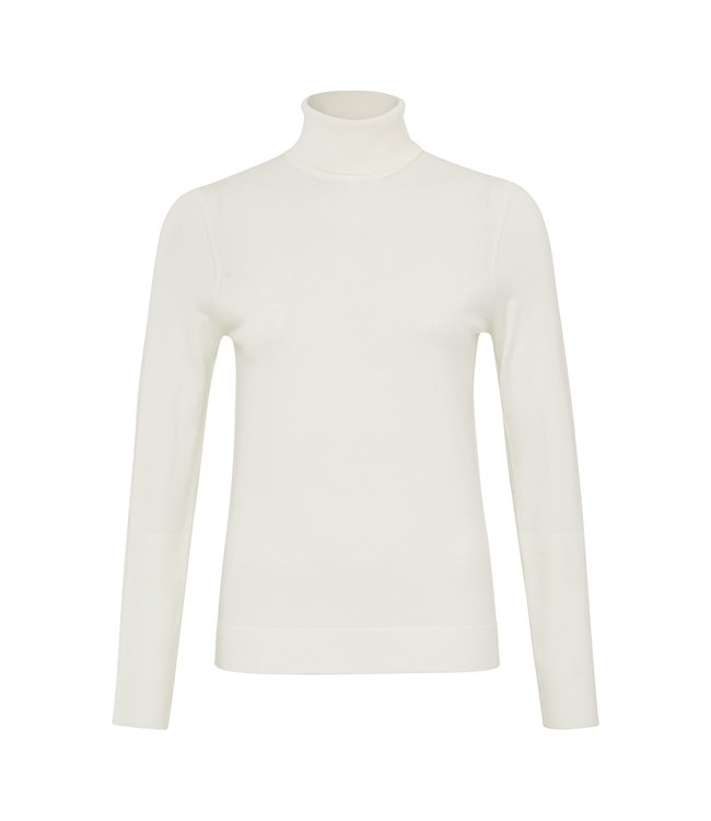 YAYA 01-000126-208/99691  Fitted turtleneck sweater with buttons at the sleeve cuffs