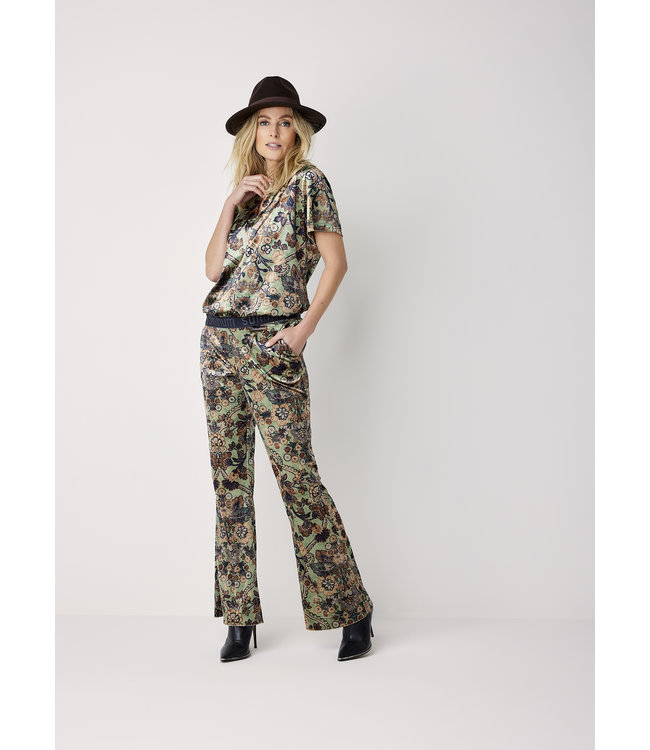 Summum Woman 4s2341-11685-000120-Multicolour  Trousers velvet flower