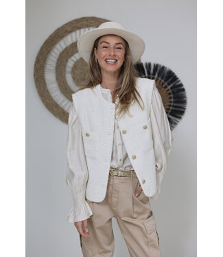 NUKUS SS24186/white  Arabella Gilet