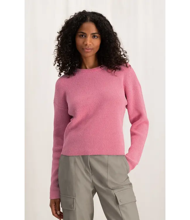 01-000311-401/51920  Chenille sweater with crewneck and long sleeves