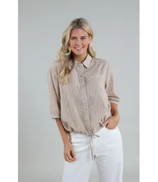 NUKUS SS24047/sand  Esther Blouse